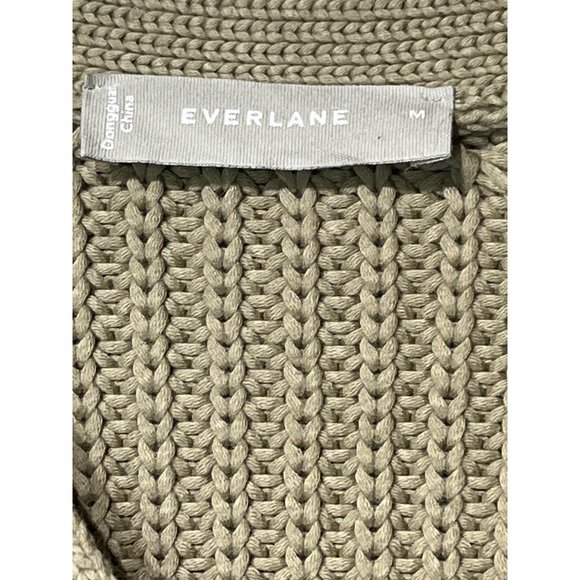 Everlane The Textured Cotton Cardigan in Field Green Medium New - Picture 8 of 10